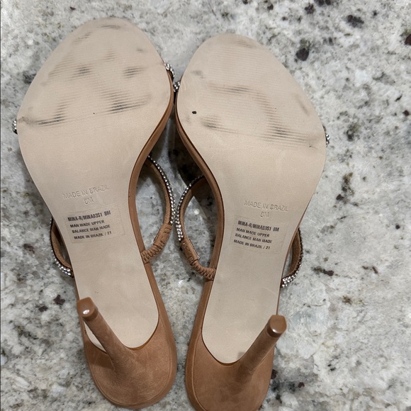 Steve Madden Nude and Silver Strappy Heels - Picture 5 of 5